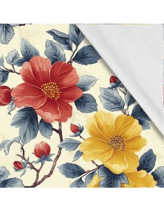 Softshell Stoff Polyester Zum Nähen- Motiv Blumen I SDX5354