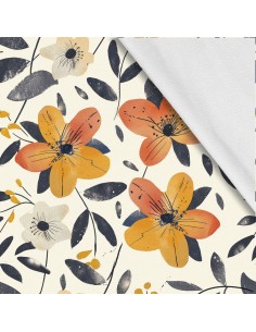 Softshell Stoff Polyester Zum Nähen- Motiv Blumen I SDX5365