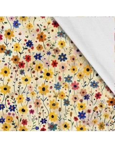 Softshell Stoff Polyester Zum Nähen- Motiv Blumen I SDX5369