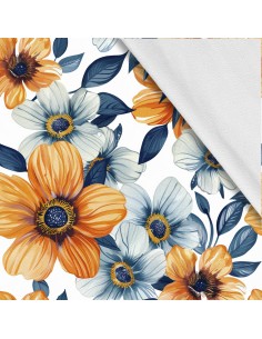 Softshell Stoff Polyester Zum Nähen- Motiv Blumen I SDX5370