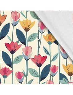 Softshell Stoff Polyester Zum Nähen- Motiv Blumen I SDX5373