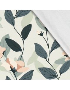 Softshell Stoff Polyester Zum Nähen- Motiv Blumen I SDX5379