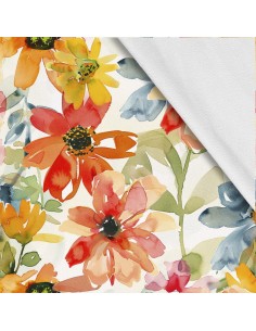 Softshell Stoff Polyester Zum Nähen- Motiv Blumen I SDX5384