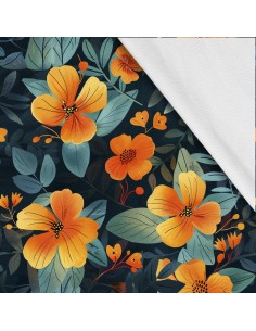 Softshell Stoff Polyester Zum Nähen- Motiv Blumen I SDX5403