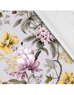 Softshell Stoff Polyester Zum Nähen- Motiv Blumen I SDX5404