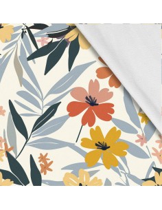 Softshell Stoff Polyester Zum Nähen- Motiv Blumen I SDX5405