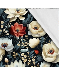 Softshell Stoff Polyester Zum Nähen- Motiv Blumen I SDX5413