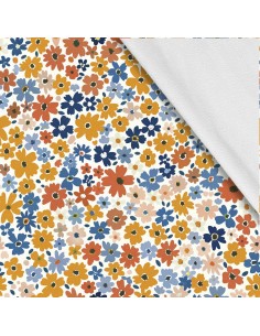 Softshell Stoff Polyester Zum Nähen- Motiv Blumen I SDX5420
