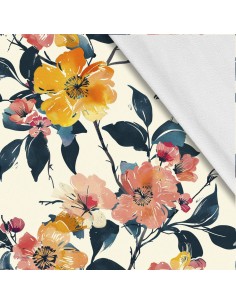 Softshell Stoff Polyester Zum Nähen- Motiv Blumen I SDX5421