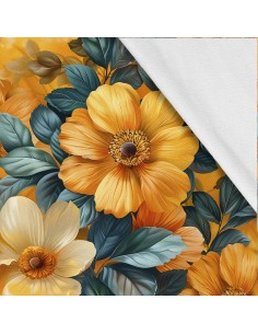 Softshell Stoff Polyester Zum Nähen- Motiv Blumen I SDX5424