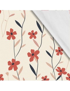 Softshell Stoff Polyester Zum Nähen- Motiv Blumen I SDX5427