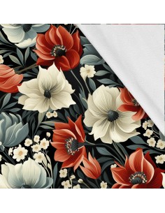 Softshell Stoff Polyester Zum Nähen- Motiv Blumen I SDX5481