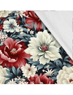 Softshell Stoff Polyester Zum Nähen- Motiv Blumen I SDX5482