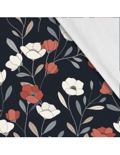 Softshell Stoff Polyester Zum Nähen- Motiv Blumen I SDX5485