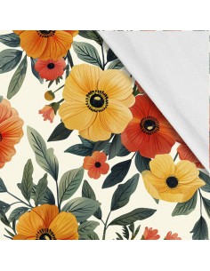 Softshell Stoff Polyester Zum Nähen- Motiv Blumen I SDX5489