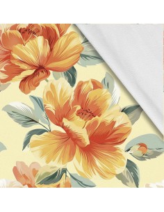 Softshell Stoff Polyester Zum Nähen- Motiv Blumen I SDX5497