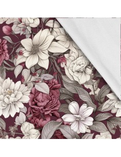 Softshell Stoff Polyester Zum Nähen- Motiv Blumen I SDX5498