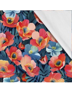 Softshell Stoff Polyester Zum Nähen- Motiv Blumen I SDX5520