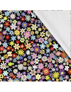 Softshell Stoff Polyester Zum Nähen- Motiv Blumen I SDX5521
