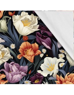 Softshell Stoff Polyester Zum Nähen- Motiv Blumen I SDX5522
