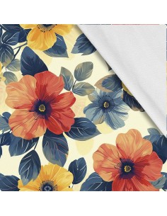 Softshell Stoff Polyester Zum Nähen- Motiv Blumen I SDX5528