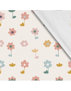 Softshell Stoff Polyester Zum Nähen- Motiv Blumen I SDX5531