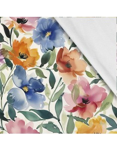 Softshell Stoff Polyester Zum Nähen- Motiv Blumen I SDX5537