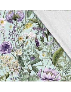 Softshell Stoff Polyester Zum Nähen- Motiv Blumen I SDX5542
