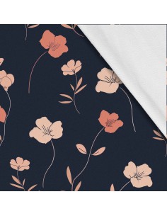 Softshell Stoff Polyester Zum Nähen- Motiv Blumen I SDX5543