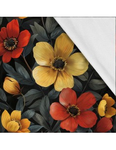 Softshell Stoff Polyester Zum Nähen- Motiv Blumen I SDX5544