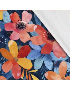 Softshell Stoff Polyester Zum Nähen- Motiv Blumen I SDX5548