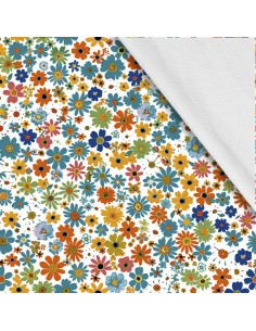 Softshell Stoff Polyester Zum Nähen- Motiv Blumen I SDX5549
