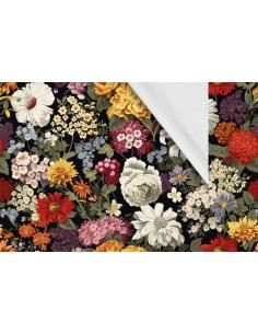 Softshell Stoff Polyester Zum Nähen- Motiv Blumen I SDX5557