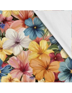 Softshell Stoff Polyester Zum Nähen- Motiv Blumen I SDX5563