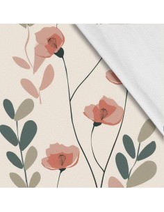 Softshell Stoff Polyester Zum Nähen- Motiv Blumen I SDX5564