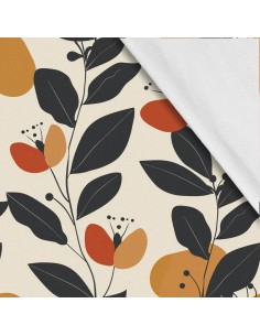 Softshell Stoff Polyester Zum Nähen- Motiv Blumen I SDX5567