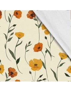 Softshell Stoff Polyester Zum Nähen- Motiv Blumen I SDX5569