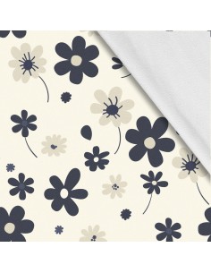 Softshell Stoff Polyester Zum Nähen- Motiv Blumen I SDX5573