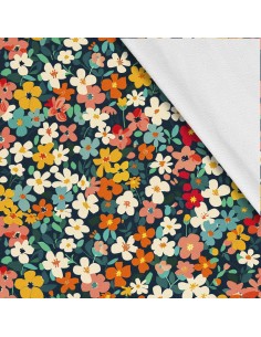 Softshell Stoff Polyester Zum Nähen- Motiv Blumen I SDX5582