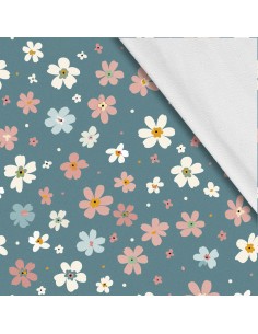 Softshell Stoff Polyester Zum Nähen- Motiv Blumen I SDX5586