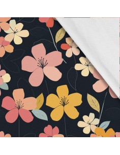 Softshell Stoff Polyester Zum Nähen- Motiv Blumen I SDX5587
