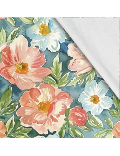 Softshell Stoff Polyester Zum Nähen- Motiv Blumen I SDX5593