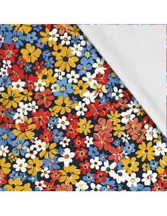 Softshell Stoff Polyester Zum Nähen- Motiv Blumen I SDX5595