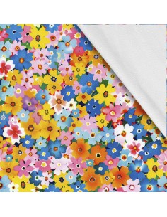 Softshell Stoff Polyester Zum Nähen- Motiv Blumen I SDX5612