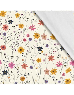 Softshell Stoff Polyester Zum Nähen- Motiv Blumen I SDX5619