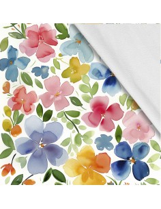 Softshell Stoff Polyester Zum Nähen- Motiv Blumen I SDX5621