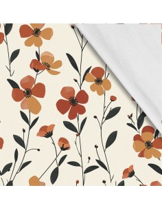 Softshell Stoff Polyester Zum Nähen- Motiv Blumen I SDX5624
