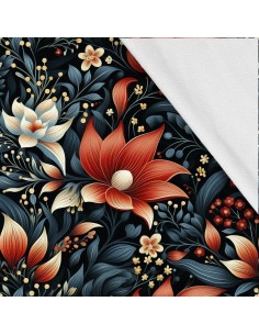 Softshell Stoff Polyester Zum Nähen- Motiv Blumen I SDX5628