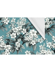 Softshell Stoff Polyester Zum Nähen- Motiv Blumen I SDX5632