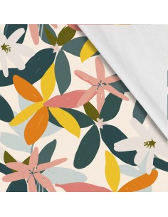 Softshell Stoff Polyester Zum Nähen- Motiv Blumen I SDX5640